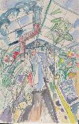 Ernst Ludwig Kirchner Im Treibhaus oil